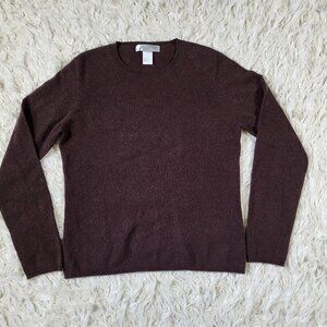 McDuff Cashmere Sweater Womens Small Brown Long Sleeves